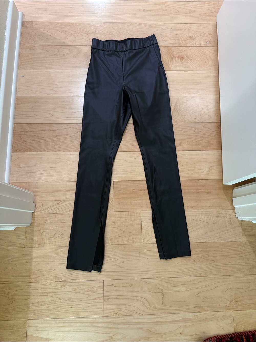 Women’s Faux Leather Black Stretch Pants